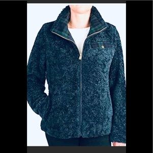 Pendleton Sherpa fuzzy fleece jacket Black Watch Tartan classic casual XL